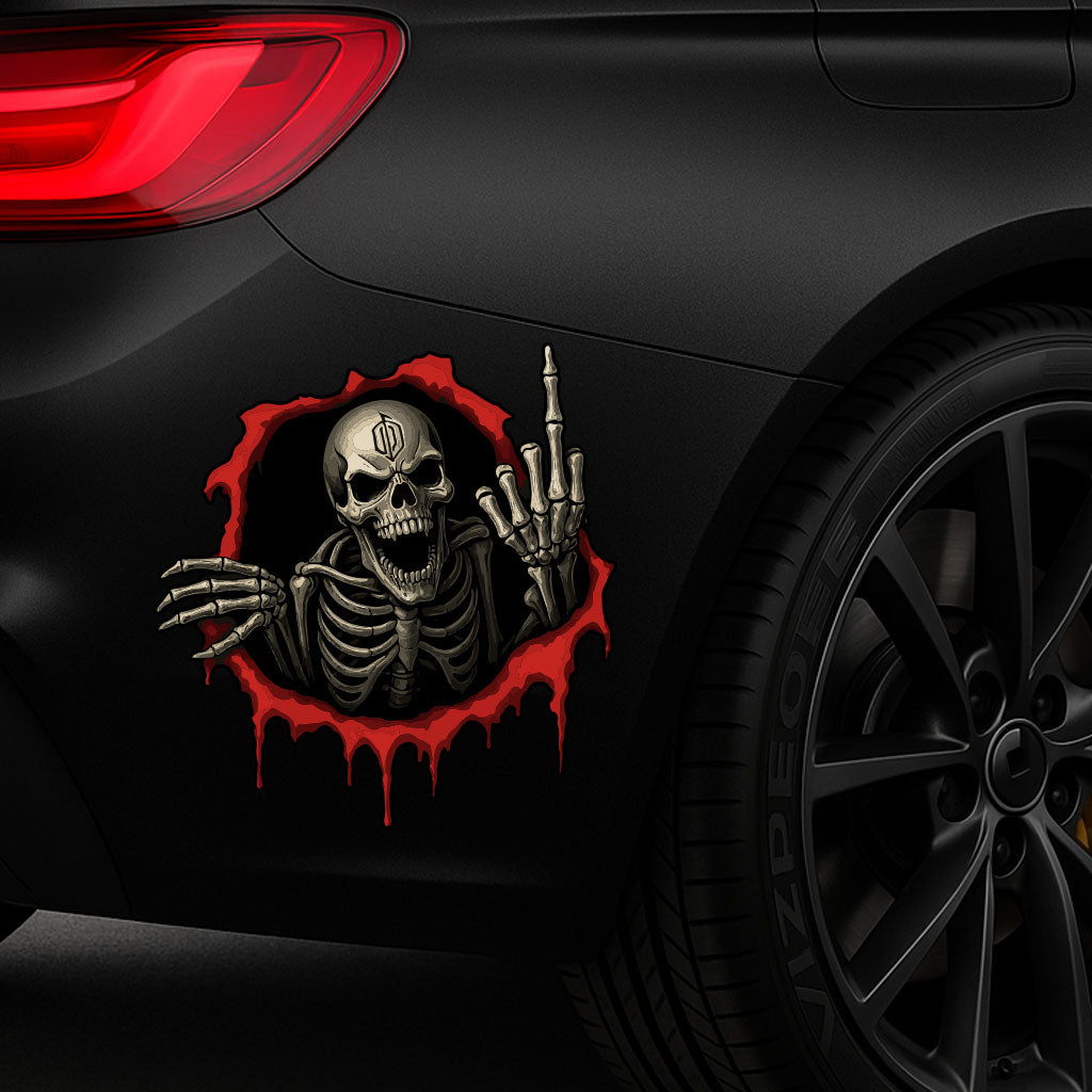 стикер лепенка за кола автомобил 3д стикер чере скелет пръст 3D Sticker