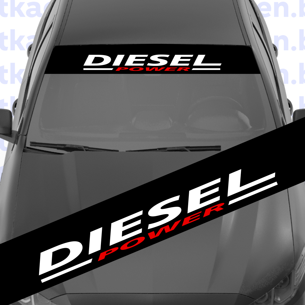 стикер ленка за предно стъкло на кола сенник diesel power дизел