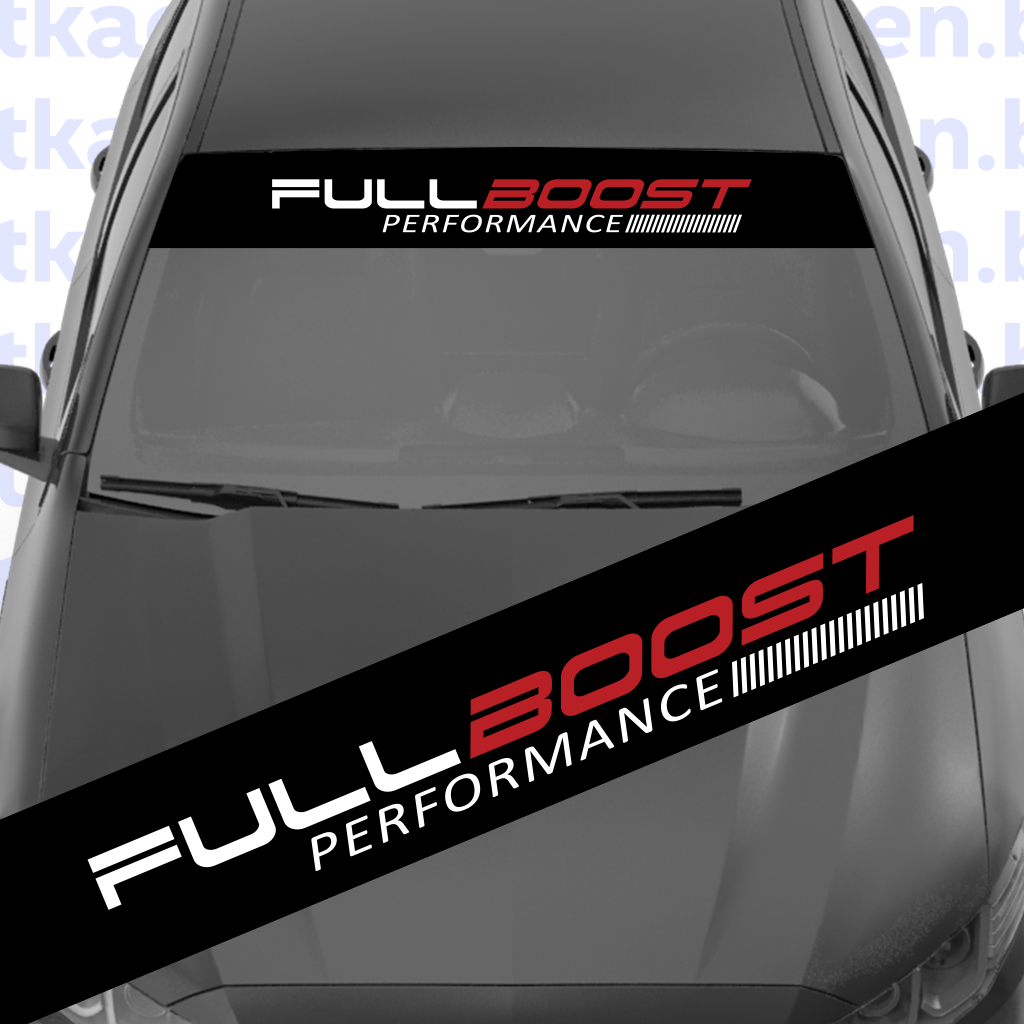 стикер лента за предно стъкло сенник за кола full boost performance тунинг
