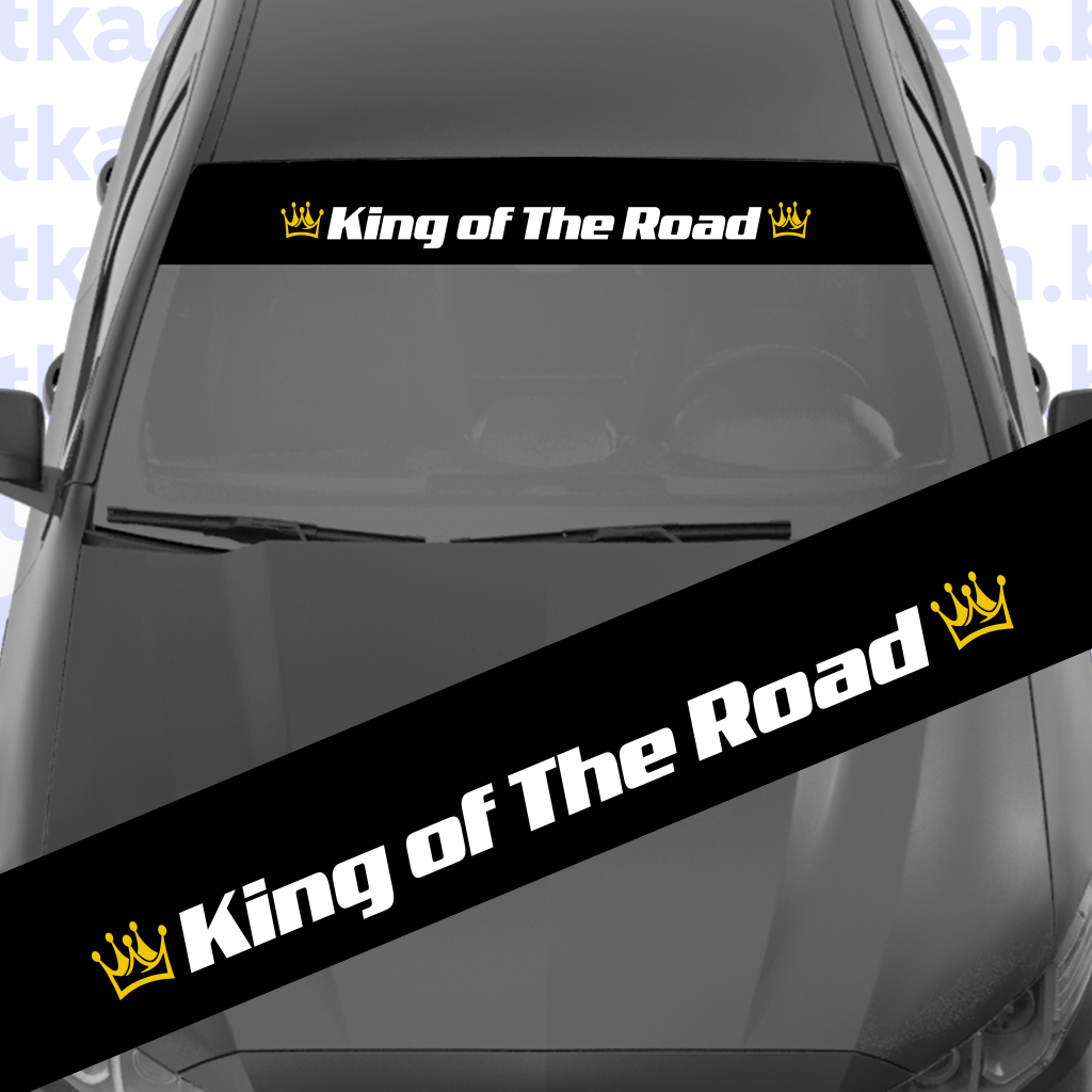 стикер лепенка фолио за стъкло кола сенник прозорец king of the road