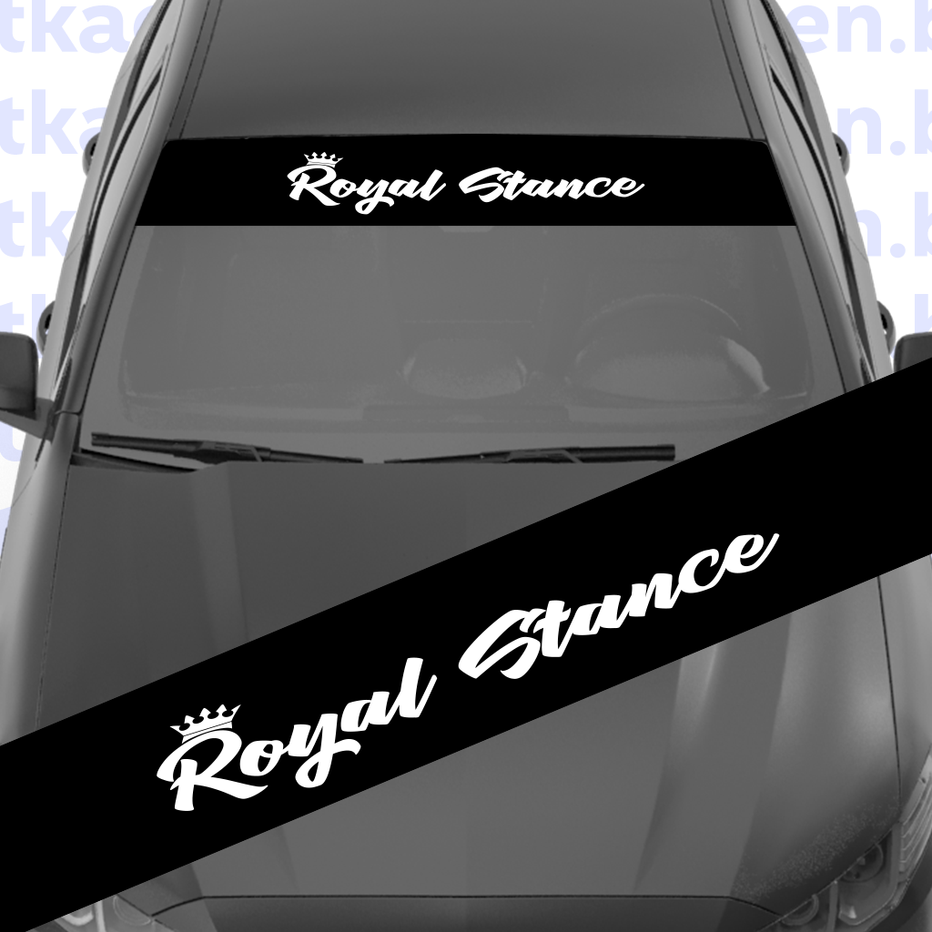 стикер лепенка за предно стъкло сенник за кола royal stance корона автомобил