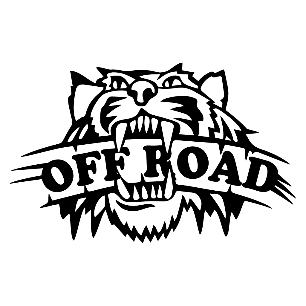 стикер лепенка за кола офроуд Offroad tiger тигър джип 4x4