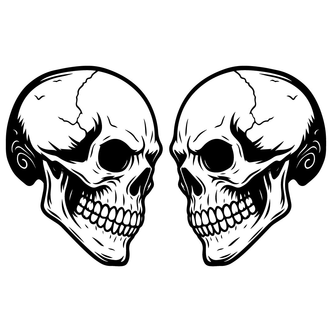 стикери комплект лепенки за кола черепи skull