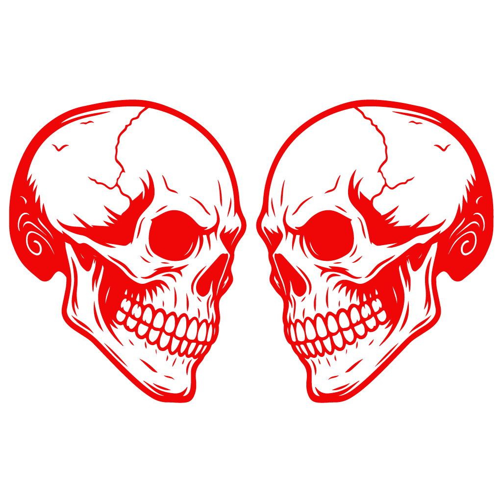 Стикер за автомобил - Skull ( Комплект )