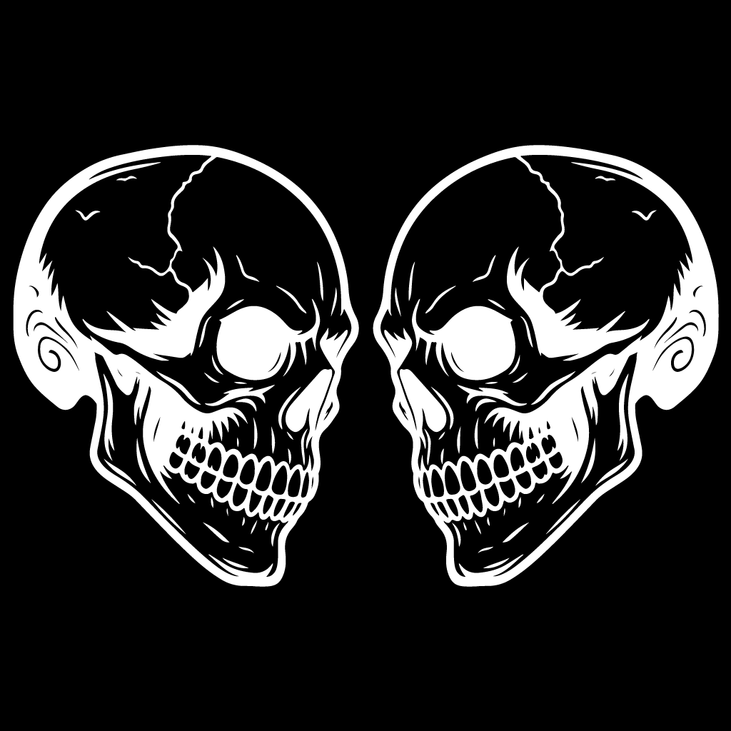Стикер за автомобил - Skull ( Комплект )