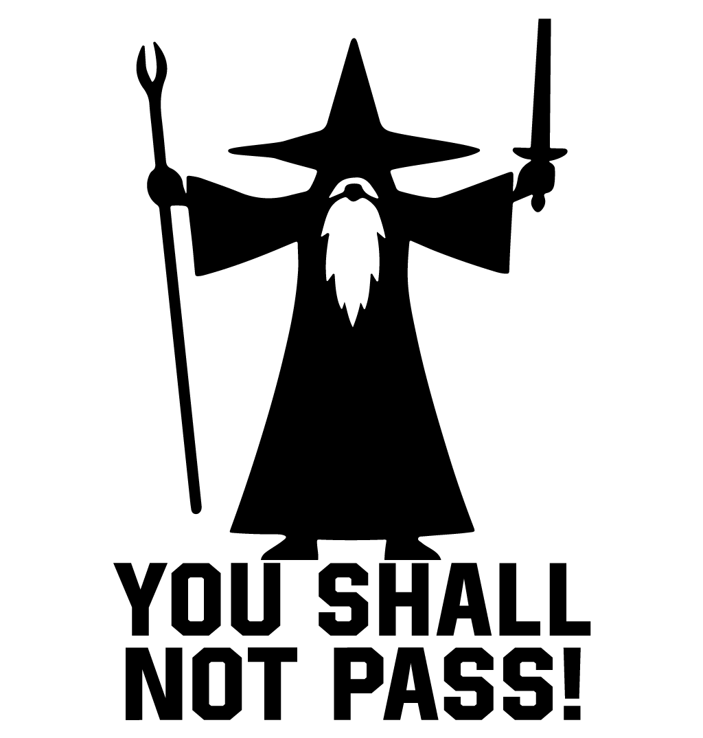 стикер лепенка за кола you shall not pass