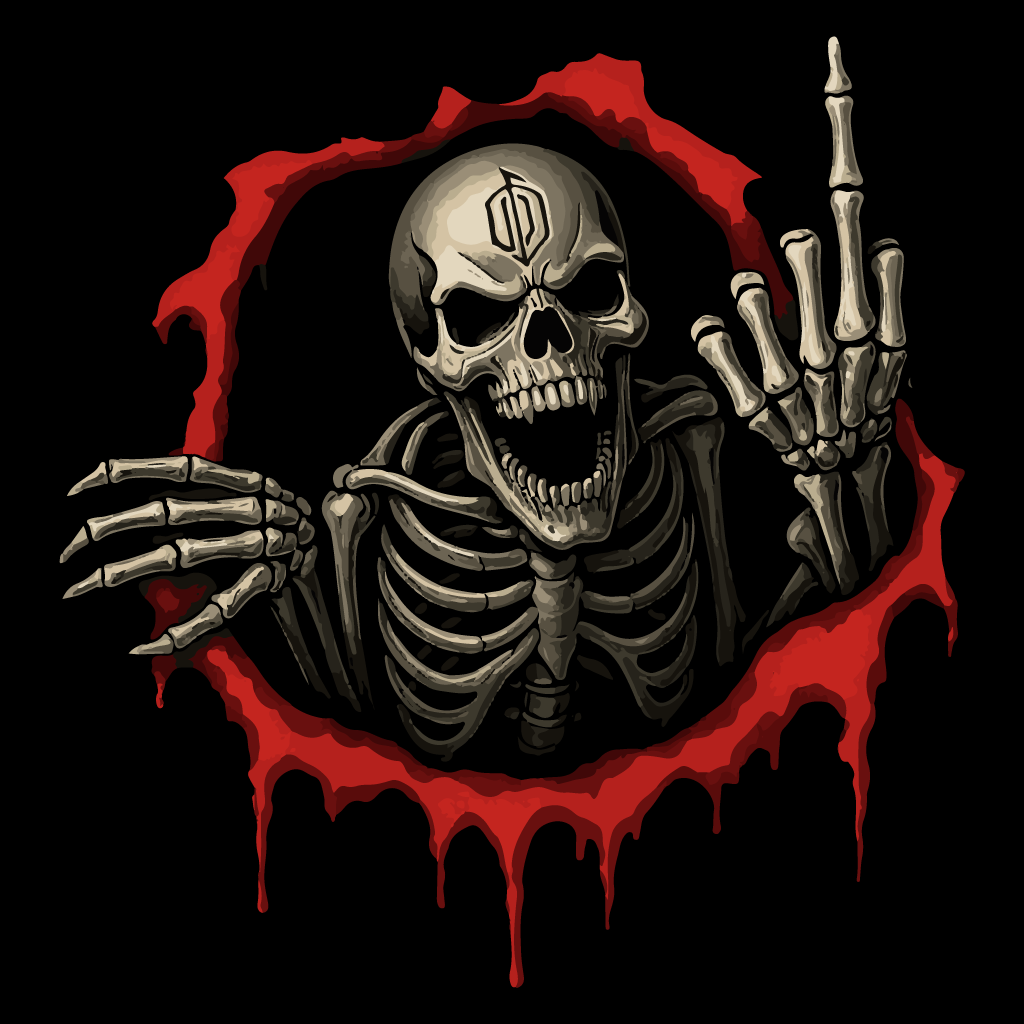 стикер лепенка за кола 3д стикер чере скелет пръст