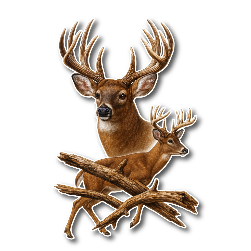 стикер лепенка за кола фолио елени ловец сръндак джип стъкло капак