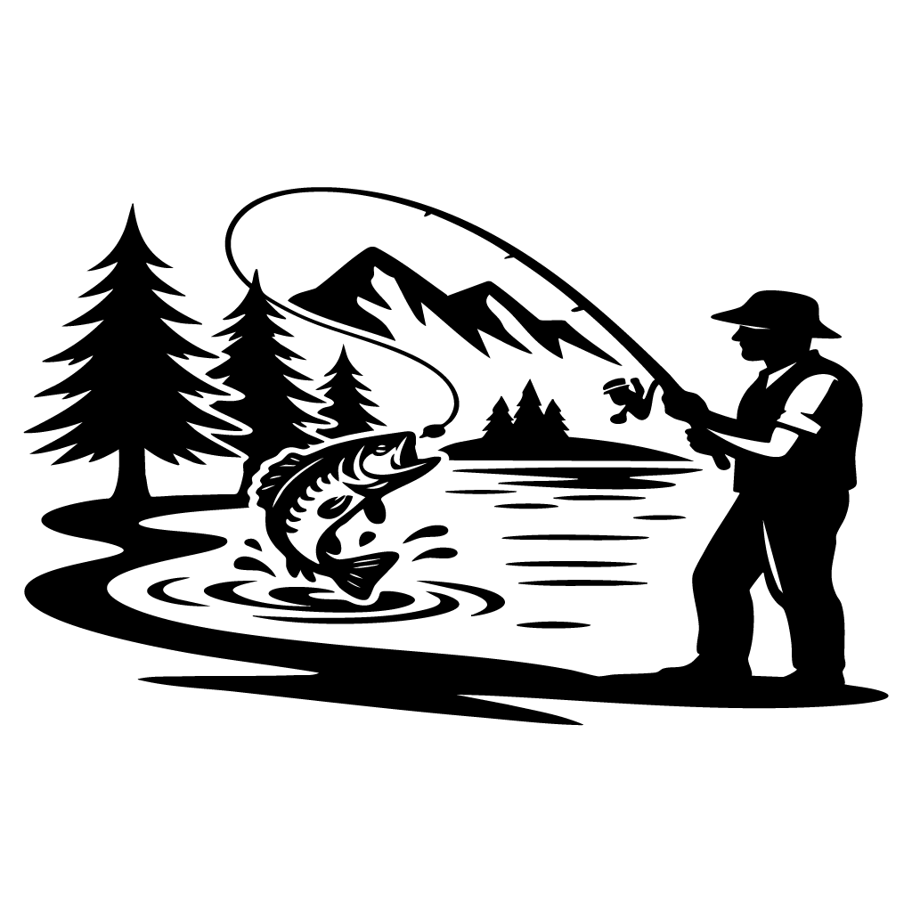 Стикер за автомобил - Fishing Life