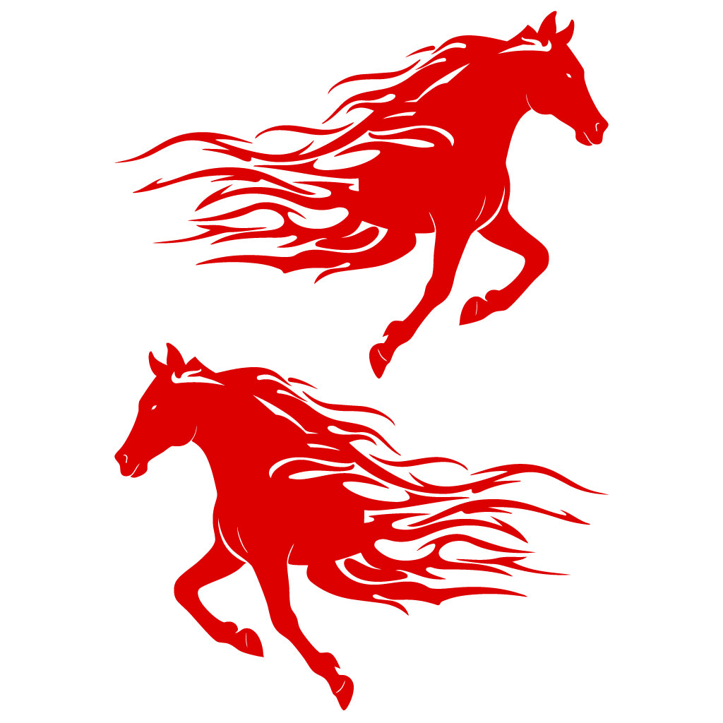 Стикер за автомобил - Flaming Horse