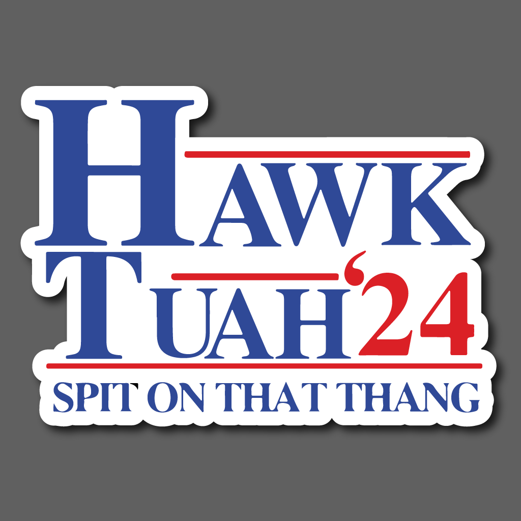 стикер за кола лепенка hawk tuah 2024 spit on that thang