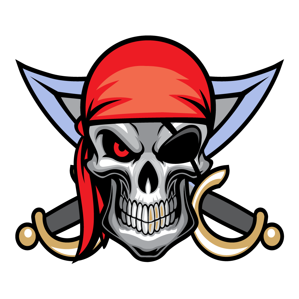 Стикер за Кола - Pirate Skull (Цветен)