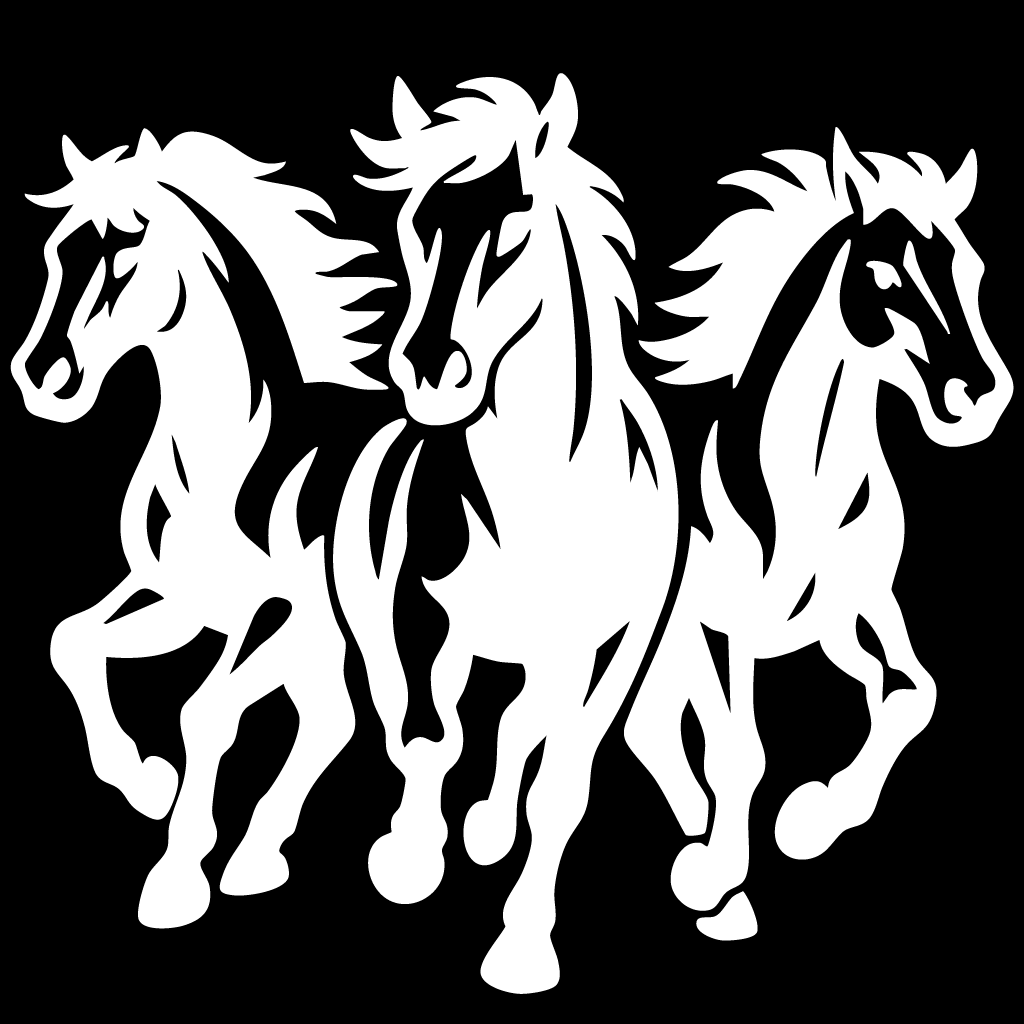 Стикер за автомобил - Running Horses 002