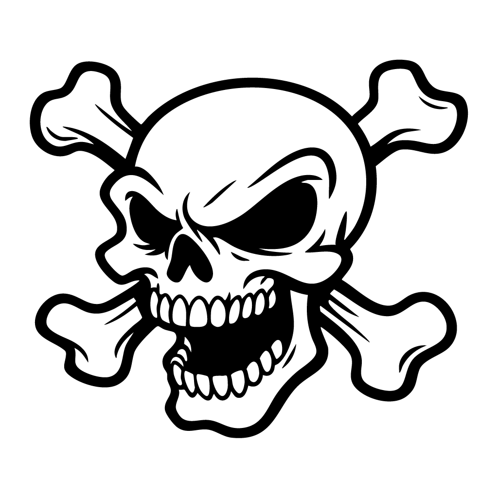 Стикер за автомобил - Skull and Bones