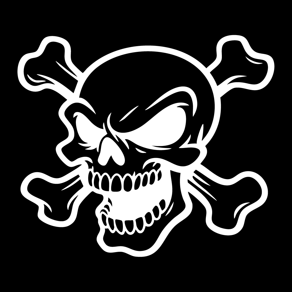 Стикер за автомобил - Skull and Bones