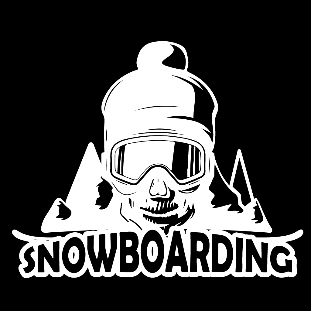 Стикер за автомобил - Snowboarding Skull