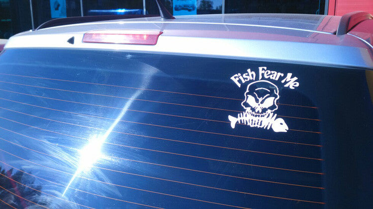 Стикер за автомобил - Fish Fear Me - Откачен.Бе