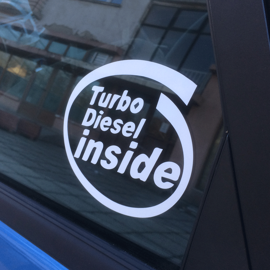 Стикер за автомобил - Turbo Diesel Inside - Откачен.Бе