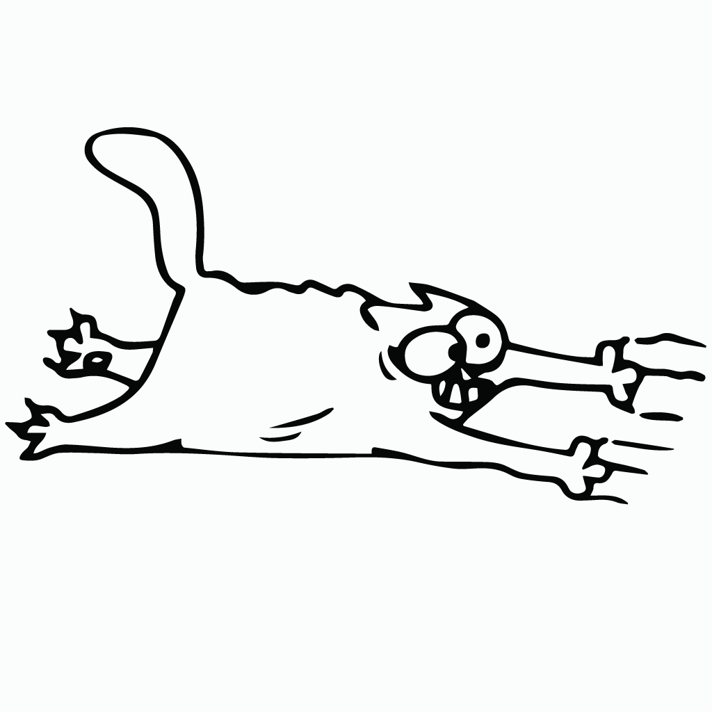 Стикер за автомобил - Cat / Котка - Откачен.Бе
