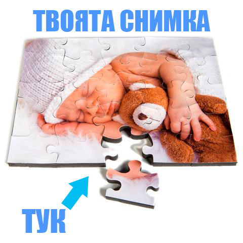 Гланцов Пъзел с твоя снимка 25 части ( квадрат ) - Откачен.Бе
