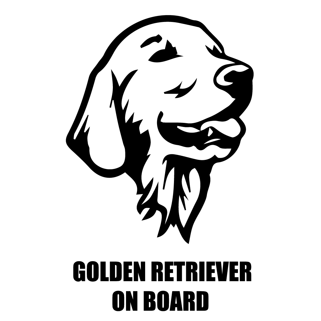 Стикер за автомобил - Golden Retriever On Board - Откачен.Бе