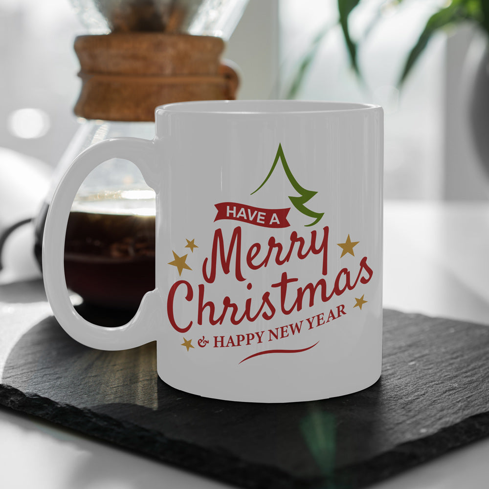 Коледна Керамична Чаша - Merry Christmas & Happy New Year1