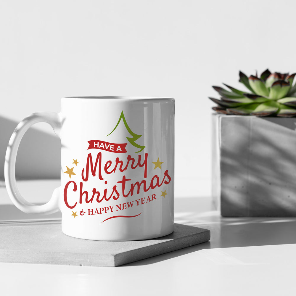 Коледна Керамична Чаша - Merry Christmas & Happy New Year2