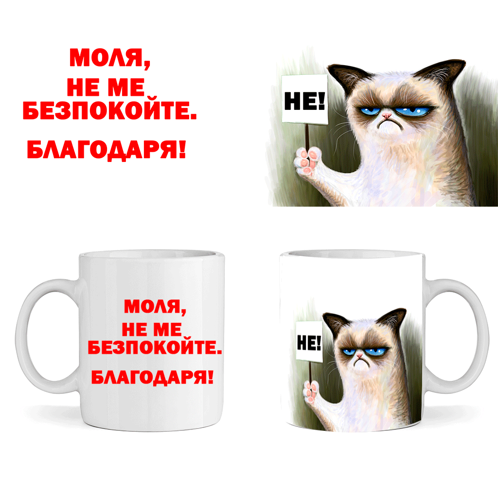 Керамична Чаша - Не Ме Безпокойте - Откачен.Бе