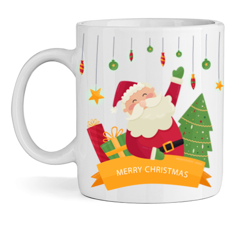 Коледна Керамична Чаша - Merry Christmas Santa Claus - Откачен.Бе