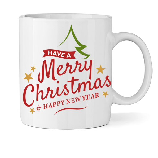 Коледна Керамична Чаша - Merry Christmas & Happy New Year - Откачен.Бе
