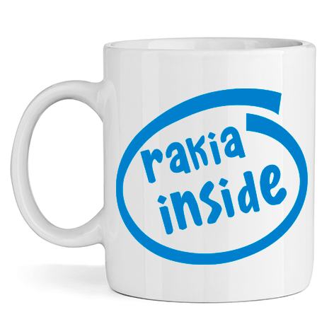 Керамична Чаша Rakia Inside - Откачен.Бе