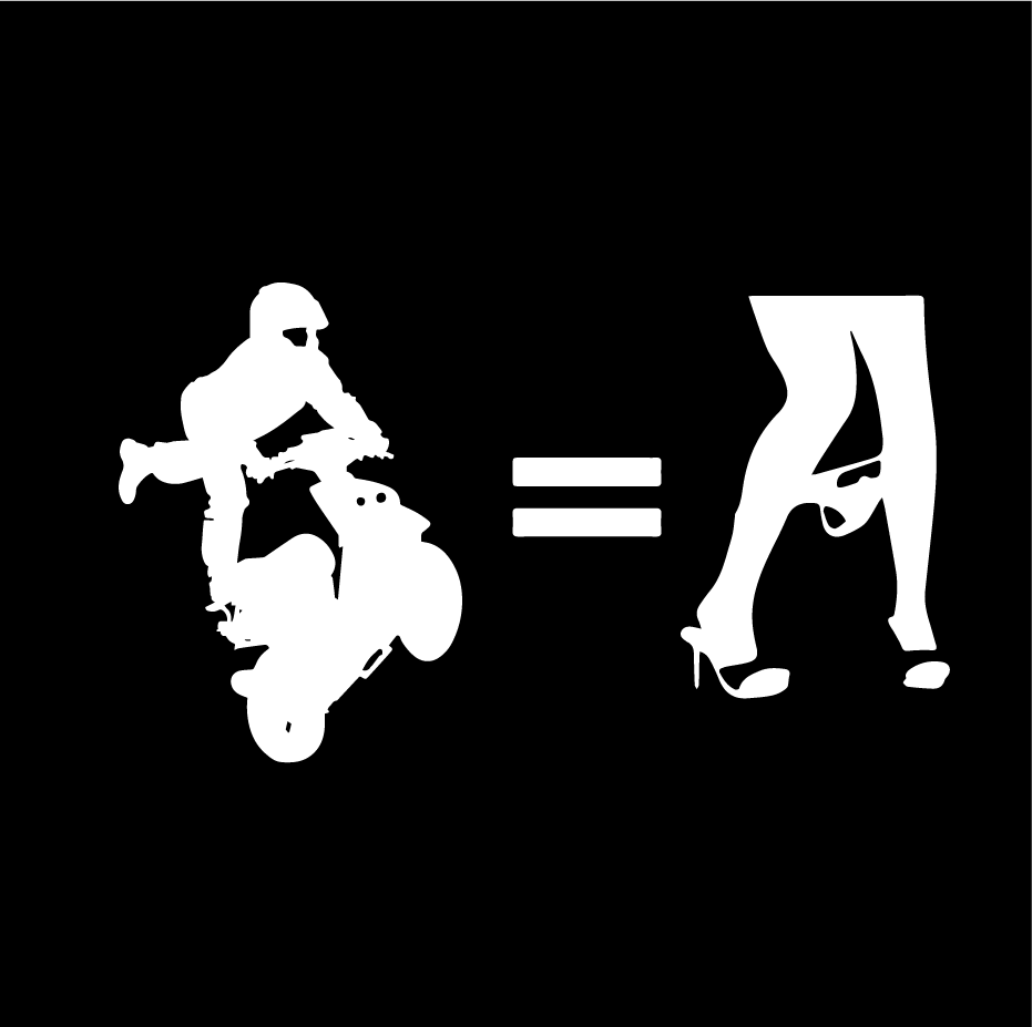 Стикер за автомобил - Motorcycle Panty Dropper - Откачен.Бе