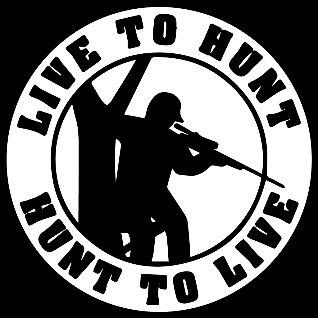 Стикер за автомобил - Live To Hunt ... Hunt To Live - Откачен.Бе