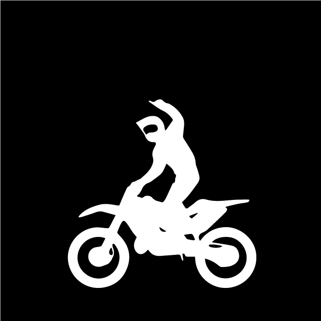 Стикер за автомобил - Motocross Racer - Откачен.Бе