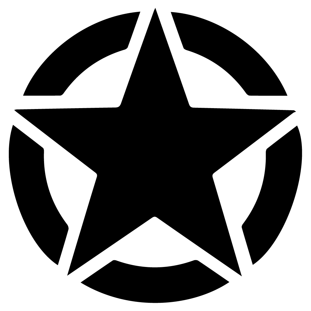 Стикер за автомобил - Army Star - Откачен.Бе