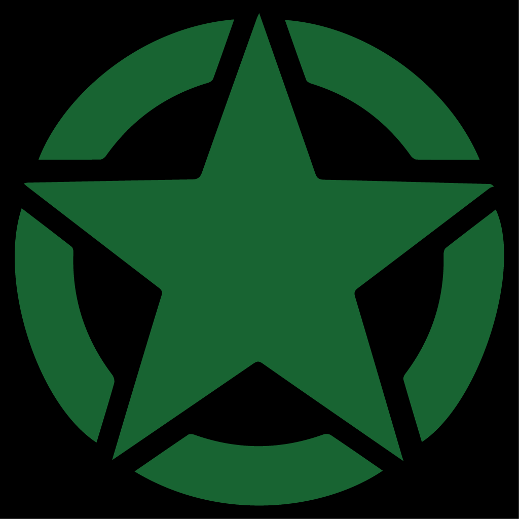 Стикер за автомобил - Army Star - Откачен.Бе