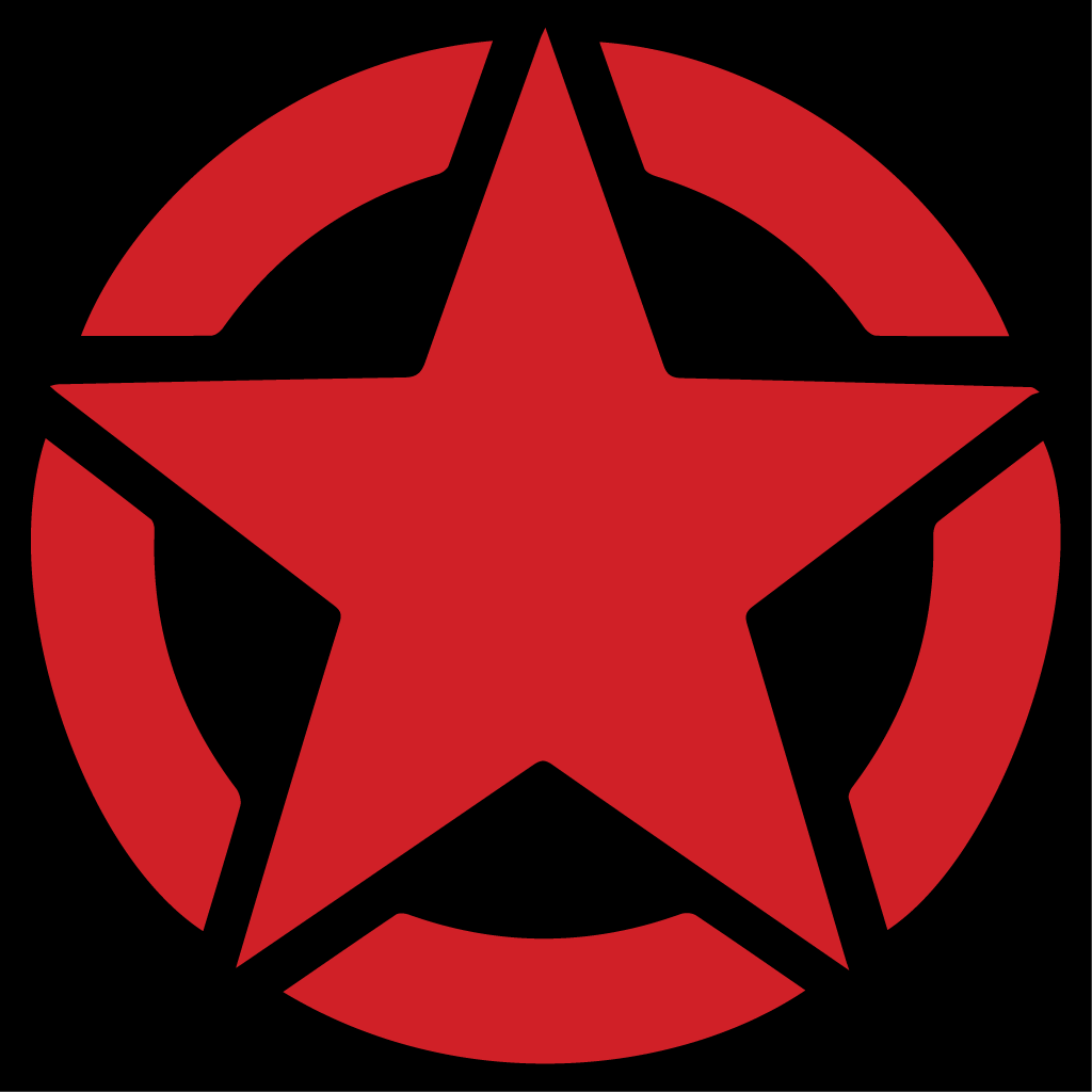 Стикер за автомобил - Army Star - Откачен.Бе