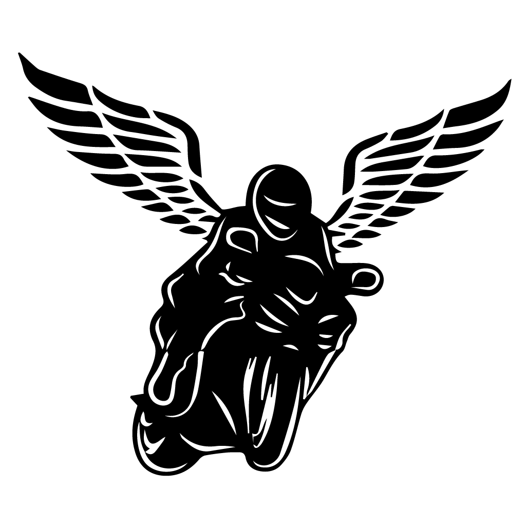 Стикер за автомобил - Biker Angel - Откачен.Бе