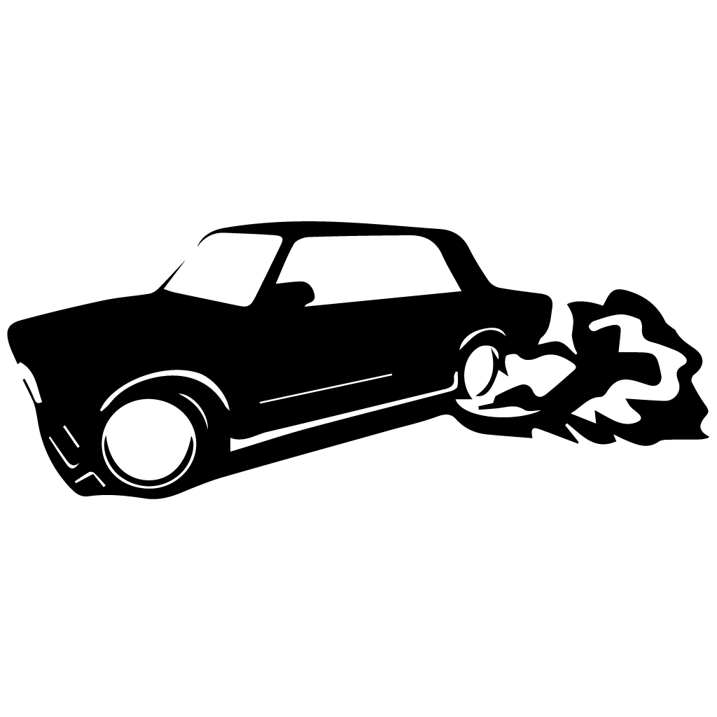 Стикер за автомобил - Burnout - Откачен.Бе