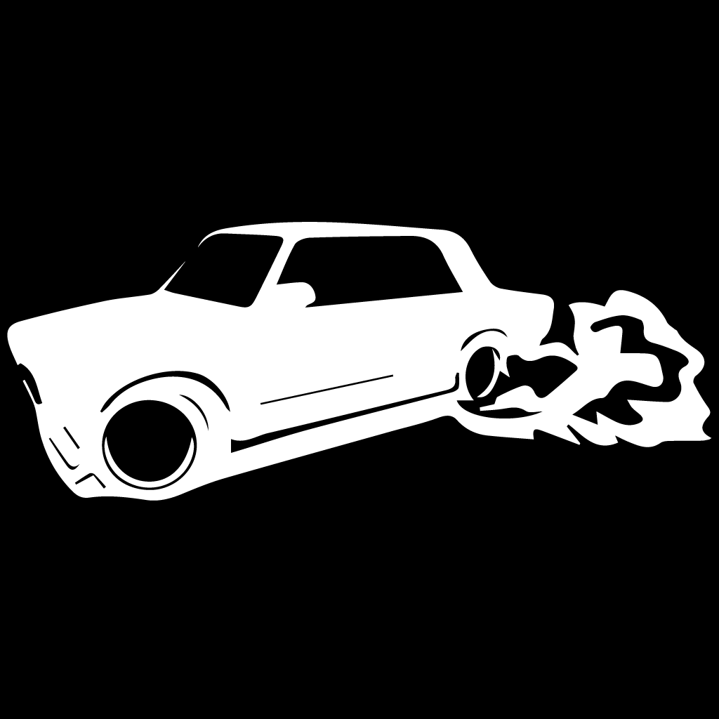 Стикер за автомобил - Burnout - Откачен.Бе