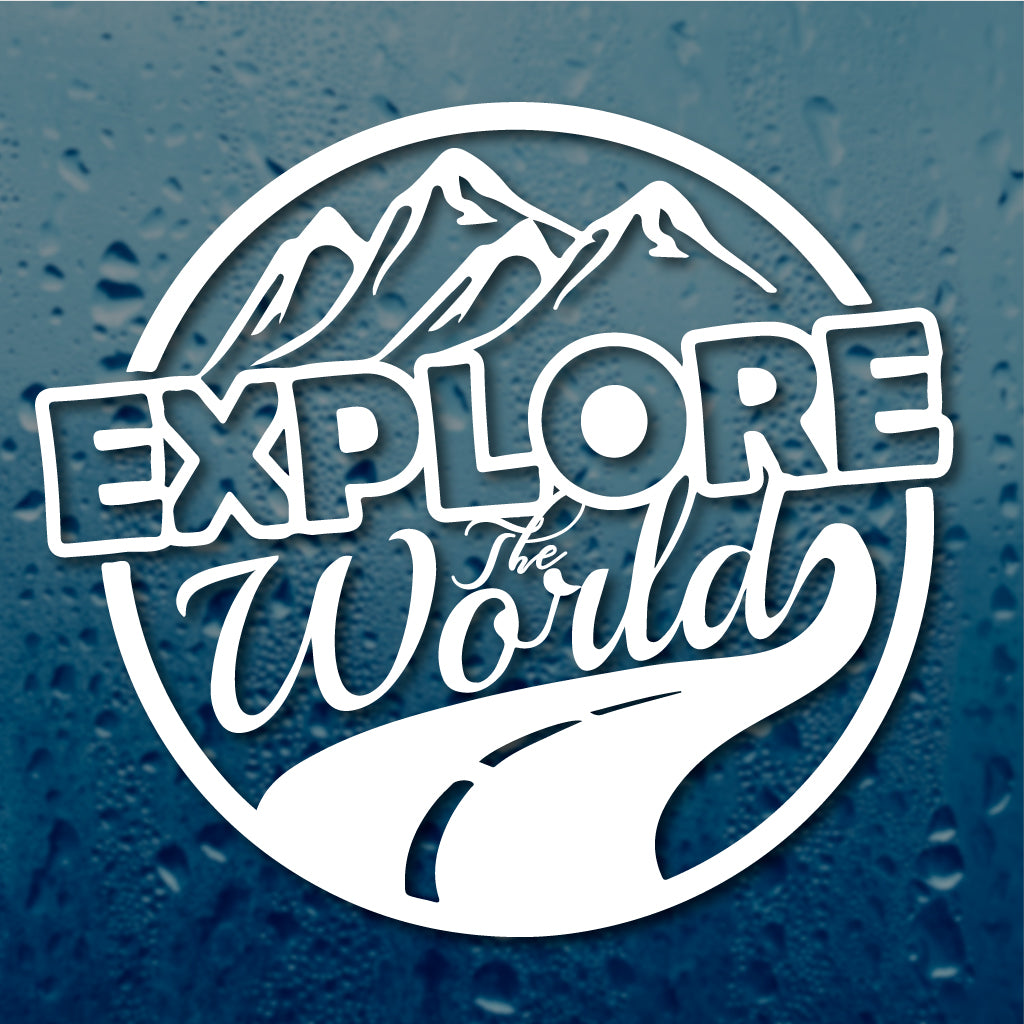 стикер фолио лепенка за кола explore the world стъкло компер кола