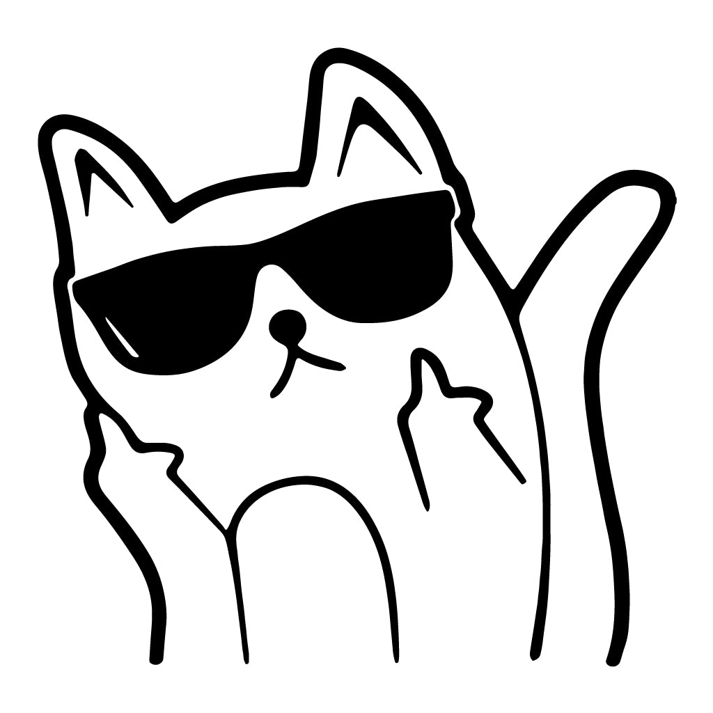 Стикер за автомобил - F You Cat