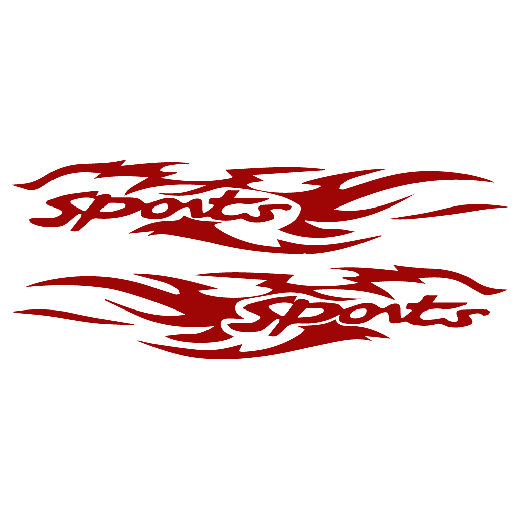 Стикер за автомобил - Sports Flame (Комплект 2 бр.) - Откачен.Бе