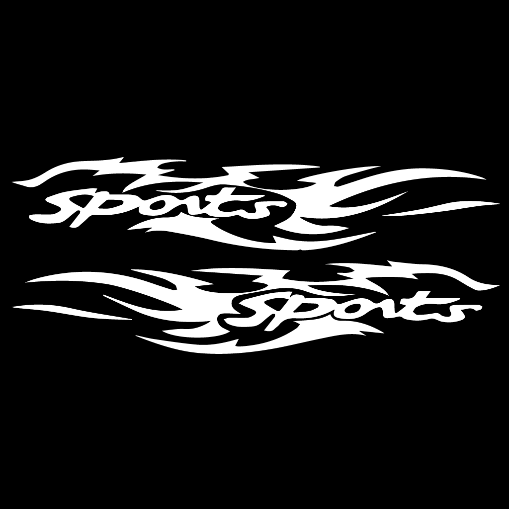 Стикер за автомобил - Sports Flame (Комплект 2 бр.) - Откачен.Бе
