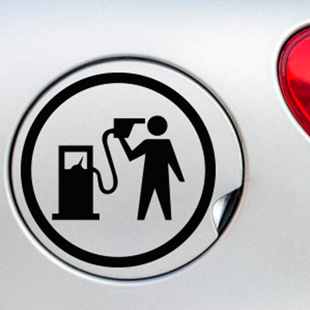 Стикер за автомобил - Fuel Price - Откачен.Бе