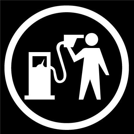 Стикер за автомобил - Fuel Price - Откачен.Бе