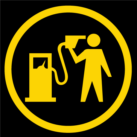 Стикер за автомобил - Fuel Price - Откачен.Бе