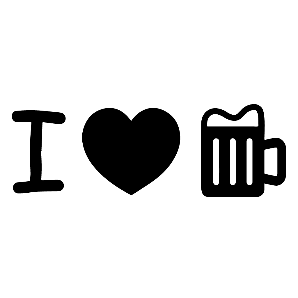 Стикер за автомобил - I Love Beer