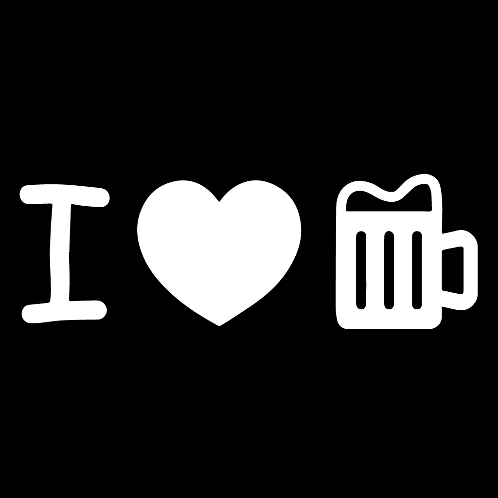 стикер лепенка обичам бира love beer фолио за кола
