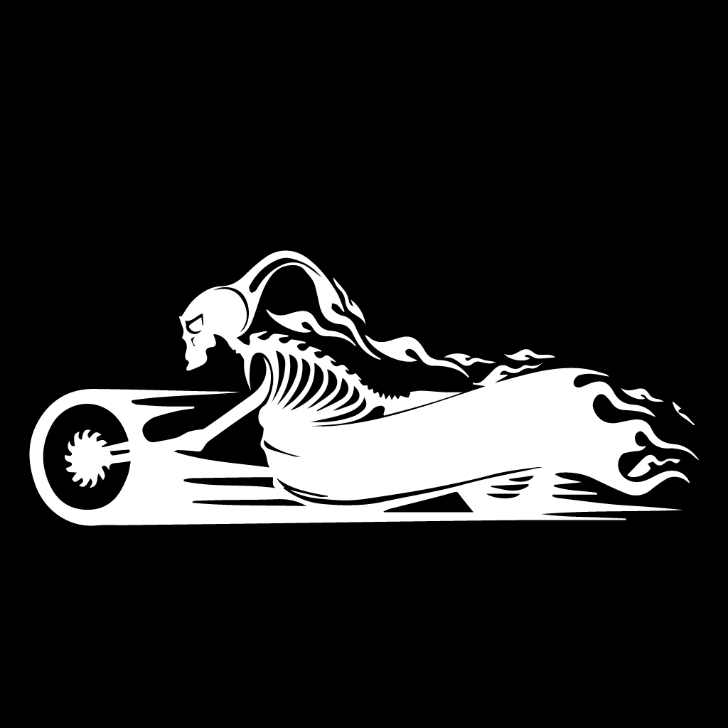 Стикер за автомобил - Moto Skull